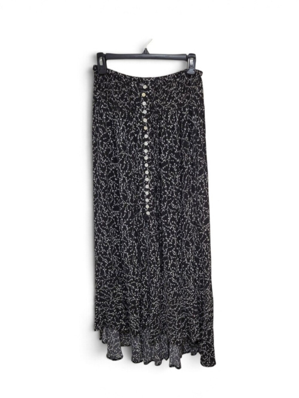 Rachel Zoe women's floral asymetrical maxi skirt Size S dark fairy romantic